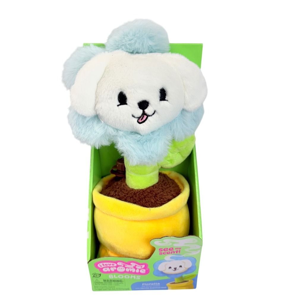 I Love Aromie Blooms Florella Puppy Plush Toy Kids Blue Vanilla Scented Mist NEW